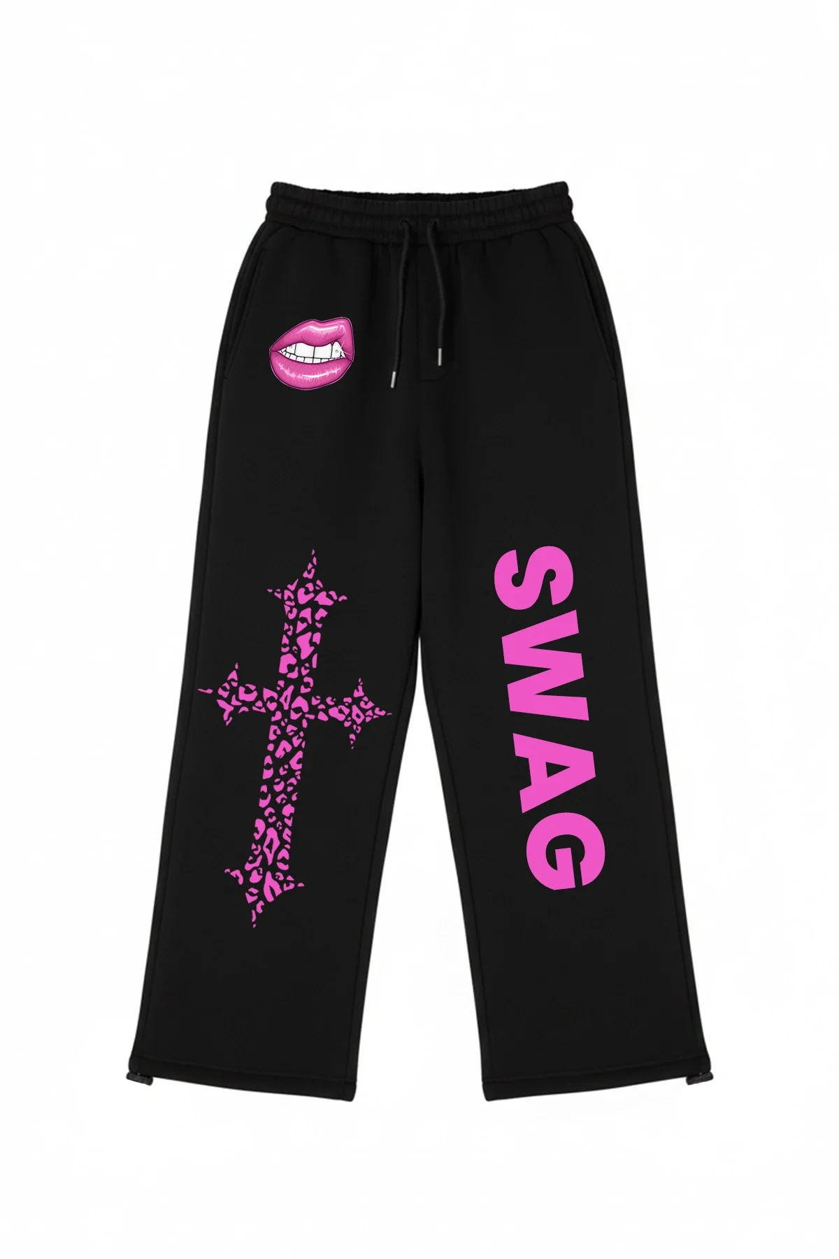 Premium Swag Leg Erkek Siyah Eşofman Altı