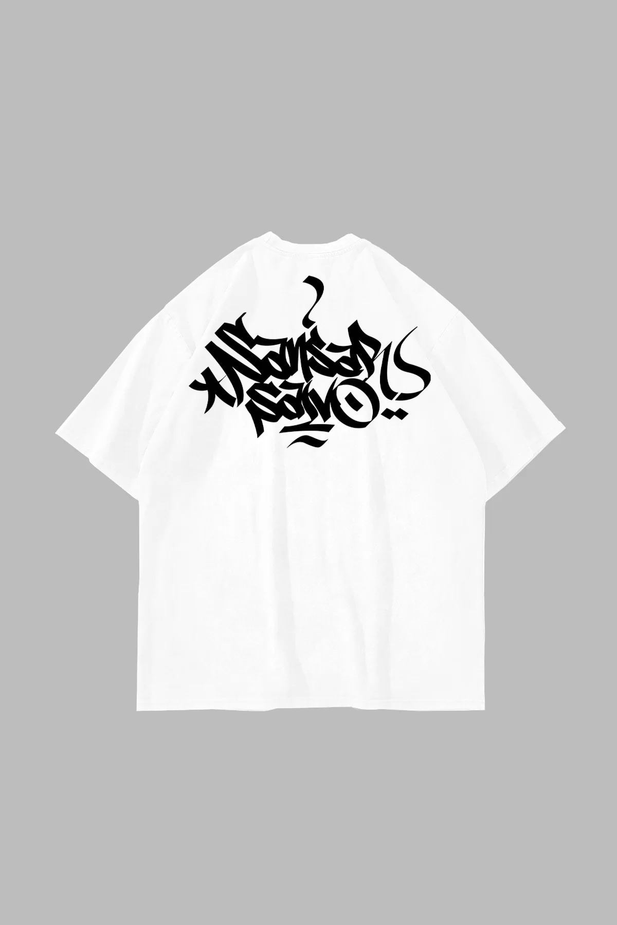 Sansar Salvo Baskılı Oversize Unisex Beyaz Tshirt
