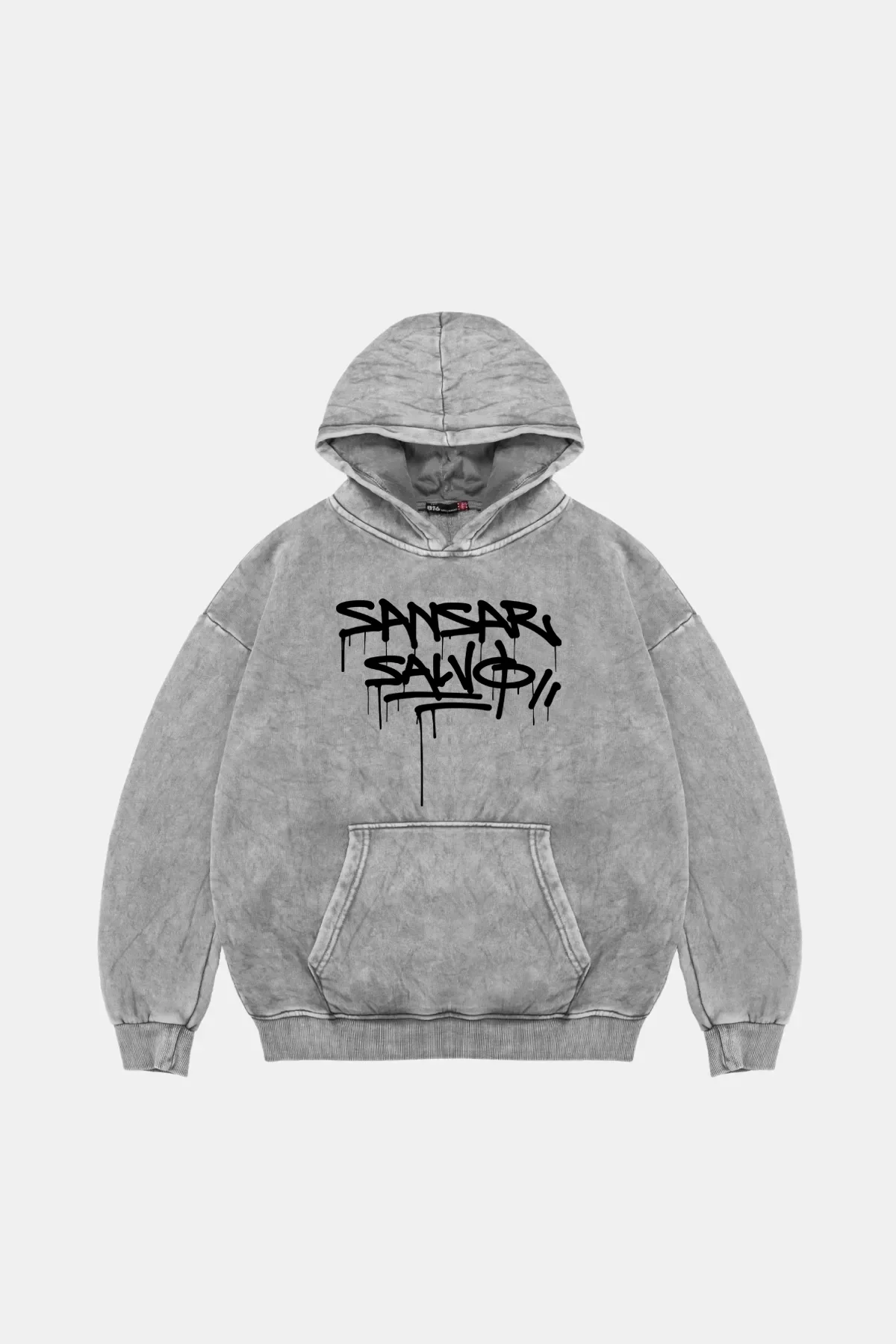 Sansar Salvo Oversize Unisex Yıkamalı Beyaz Hoodie