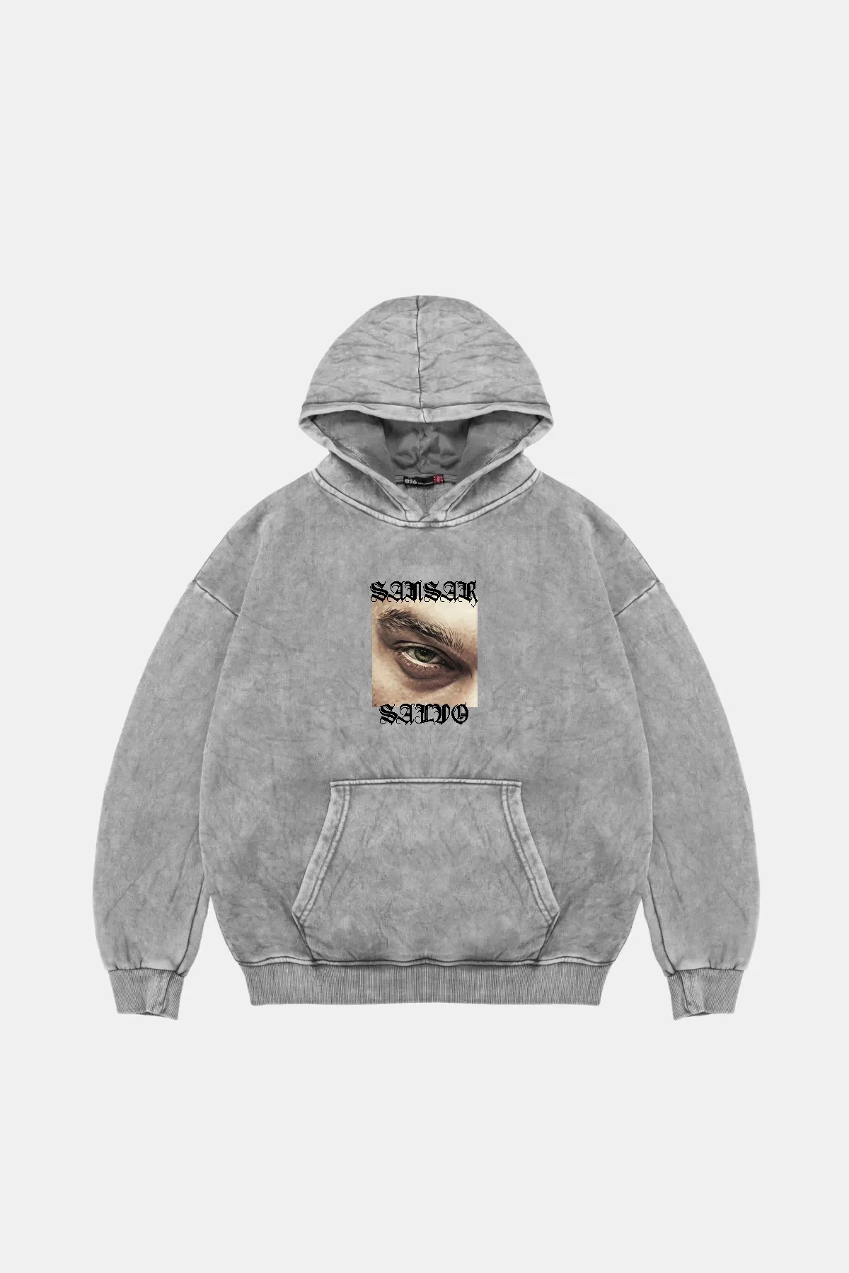 Sansar Salvo Oversize Unisex Yıkamalı Beyaz Hoodie