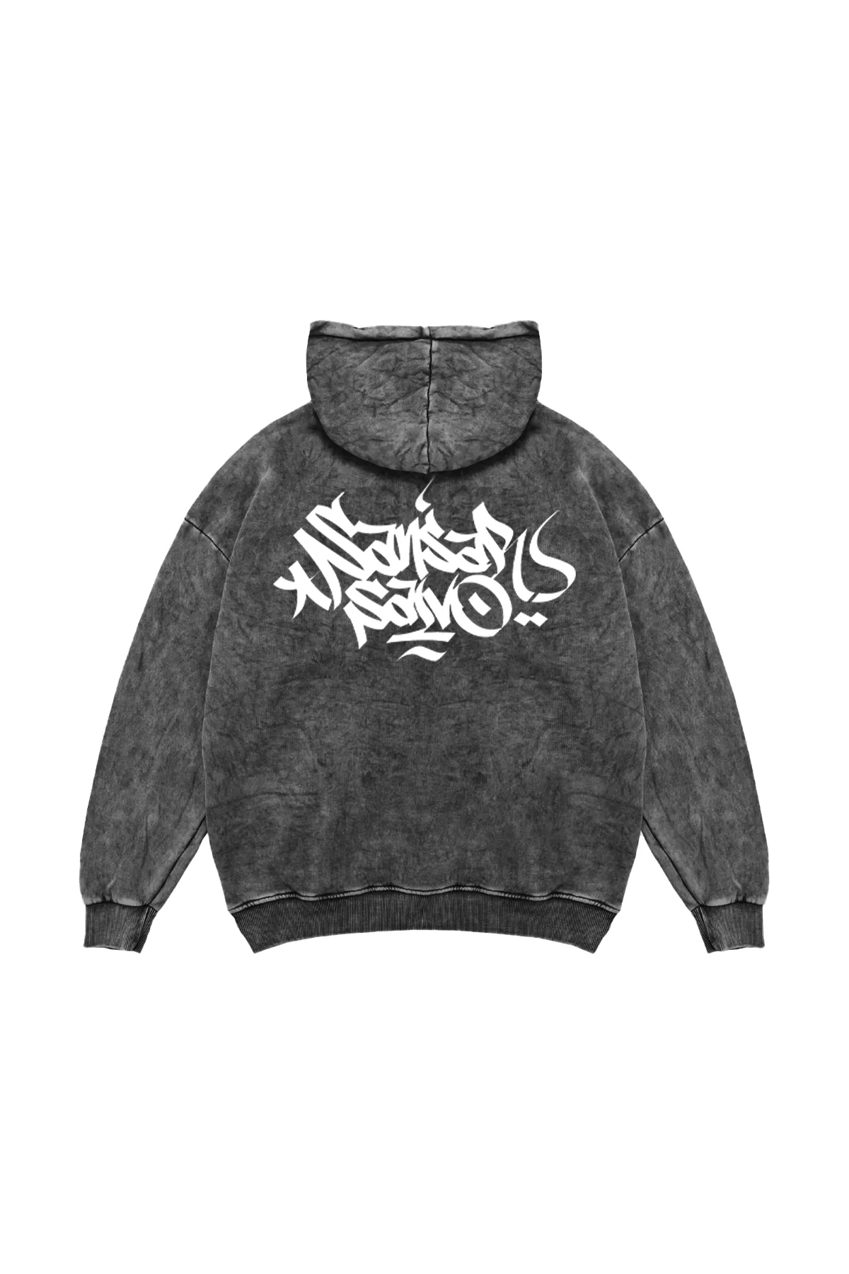 Sansar Salvo Oversize Unisex Yıkamalı Siyah Hoodie