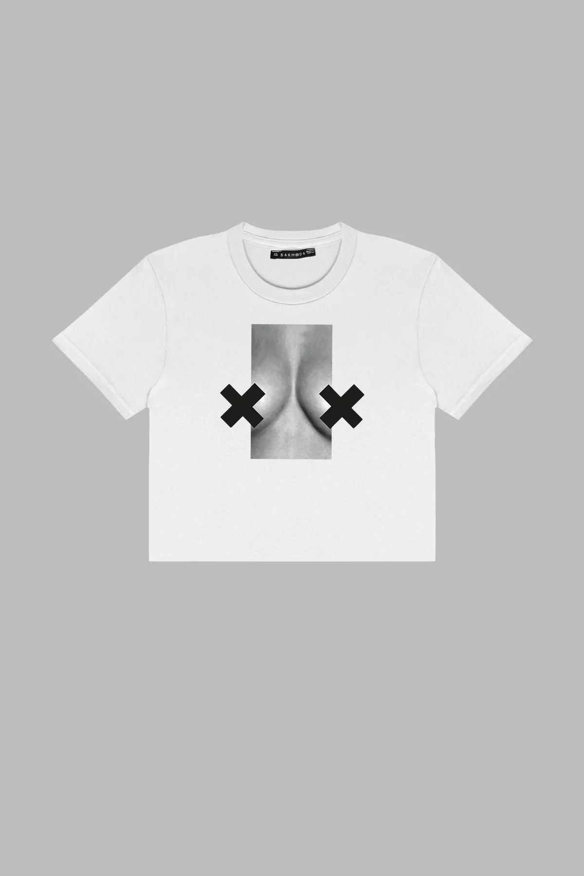 Send Nudes Baskılı Beyaz Crop Top