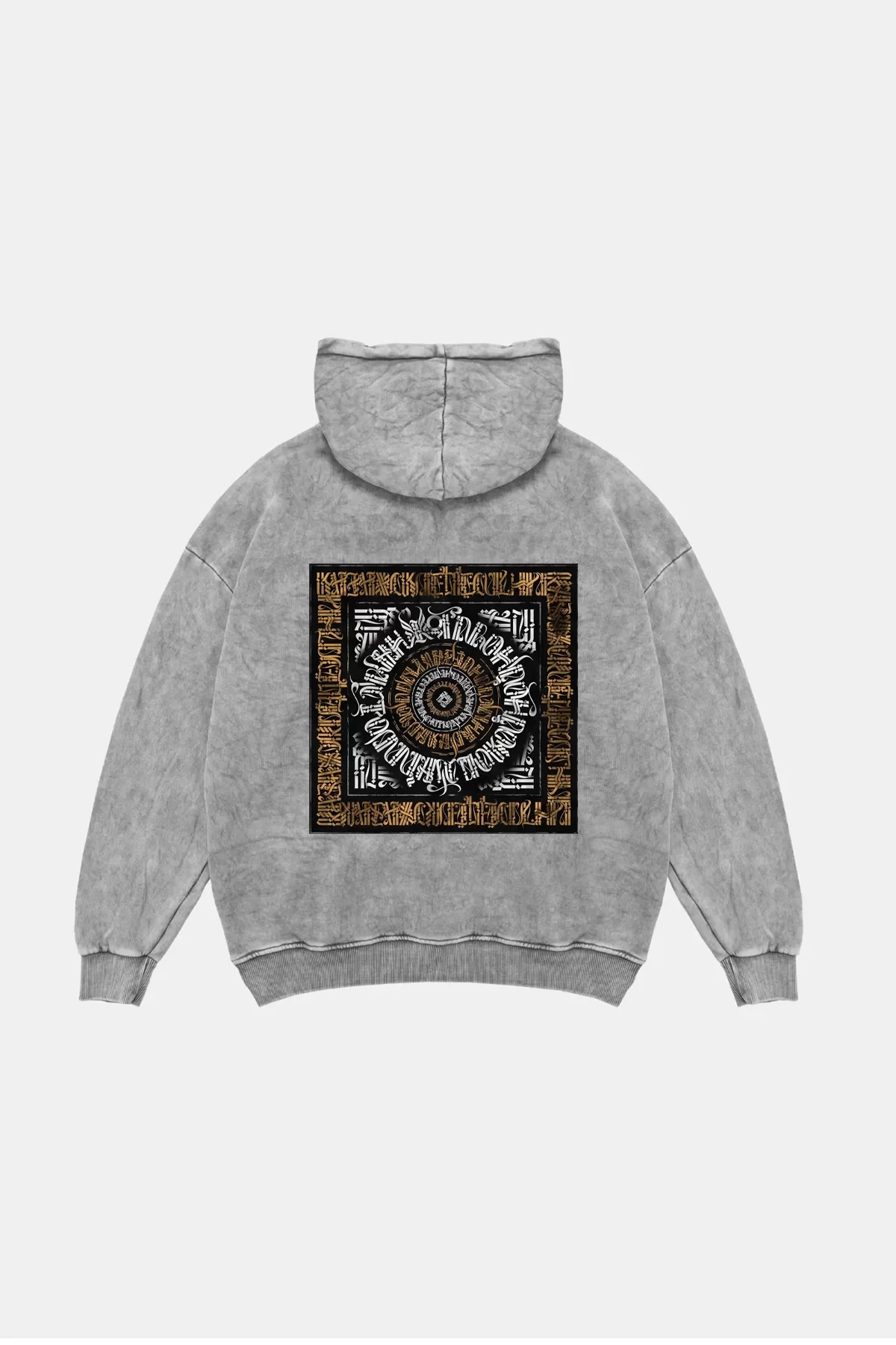 Skull Man Smoke Baskılı Oversize Unisex Premium Yıkamalı Beyaz Hoodie