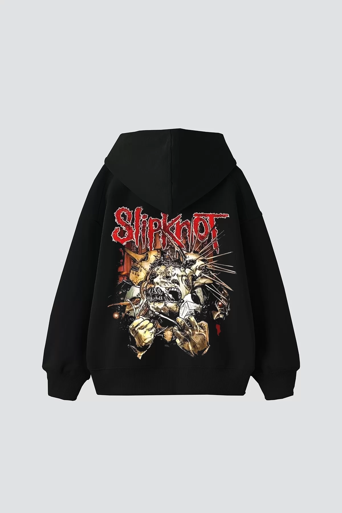 Slipknot Sırt Baskılı Siyah Oversize Unisex Hoodie