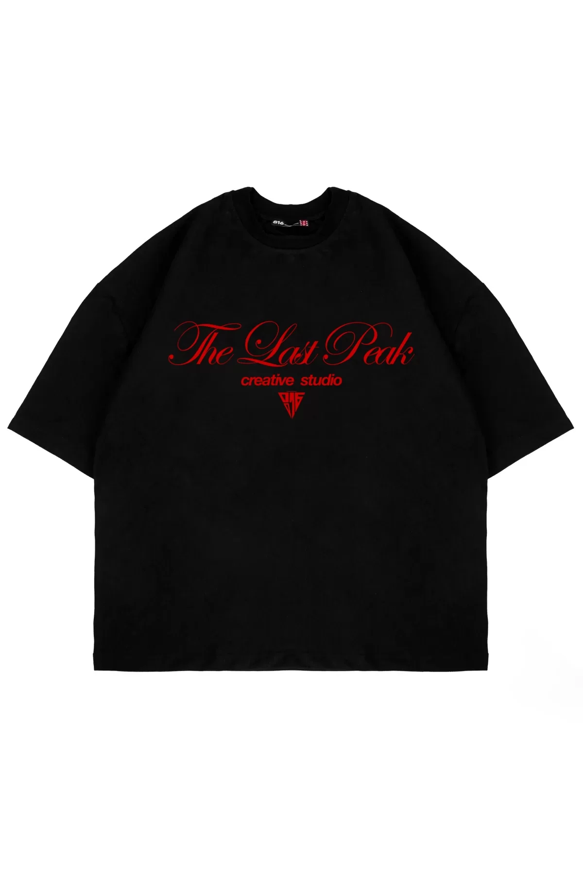 The Last Peak Baskılı Siyah Oversize Unisex Tshirt