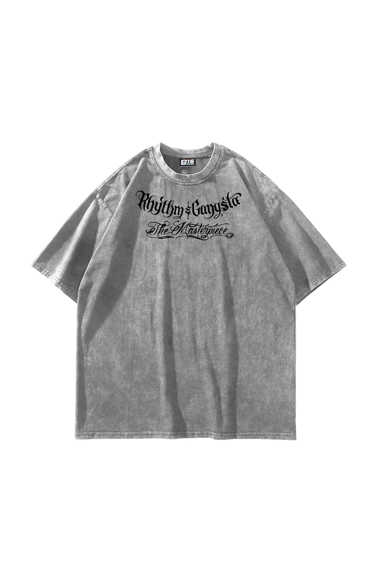 The Masterpiece Graffity Baskılı Oversize Unisex Yıkamalı Beyaz Tshirt
