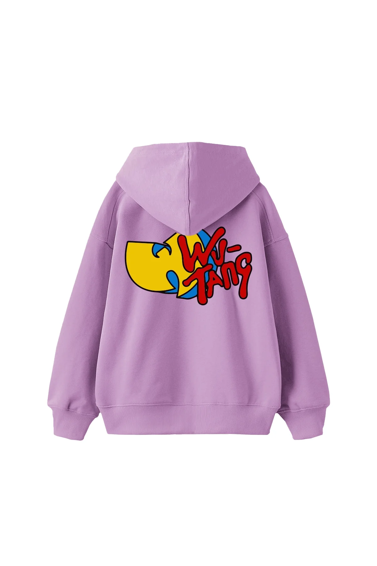 Wu Tang Baskılı Oversize Unisex Mor Hoodie