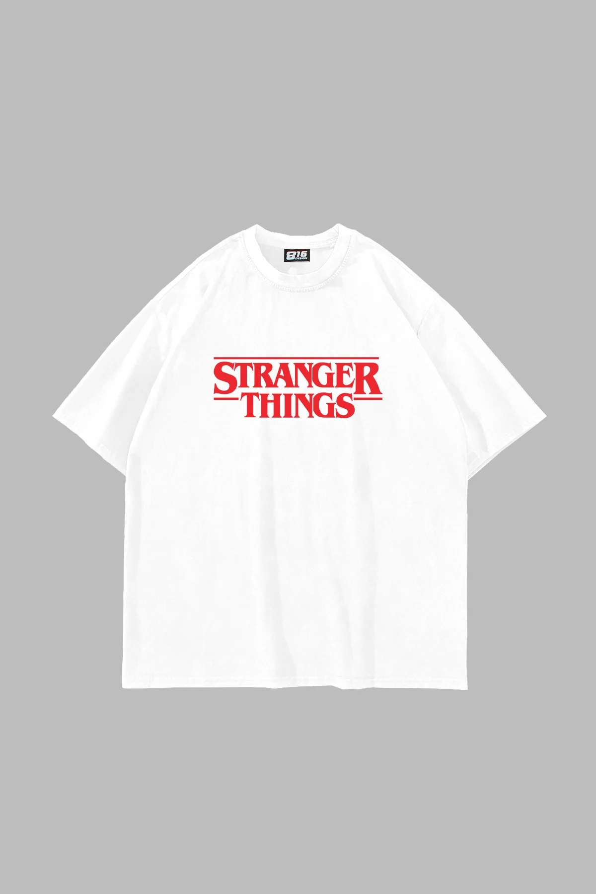 One Last Strange Baskılı Oversize Unisex Beyaz Tshirt