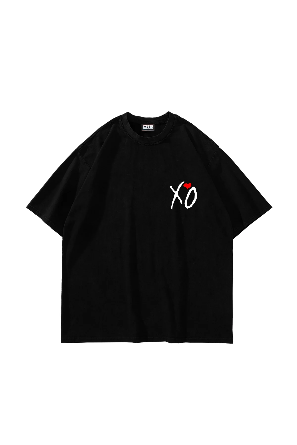 The Weeknd Baskılı Oversize Unisex Siyah Tshirt