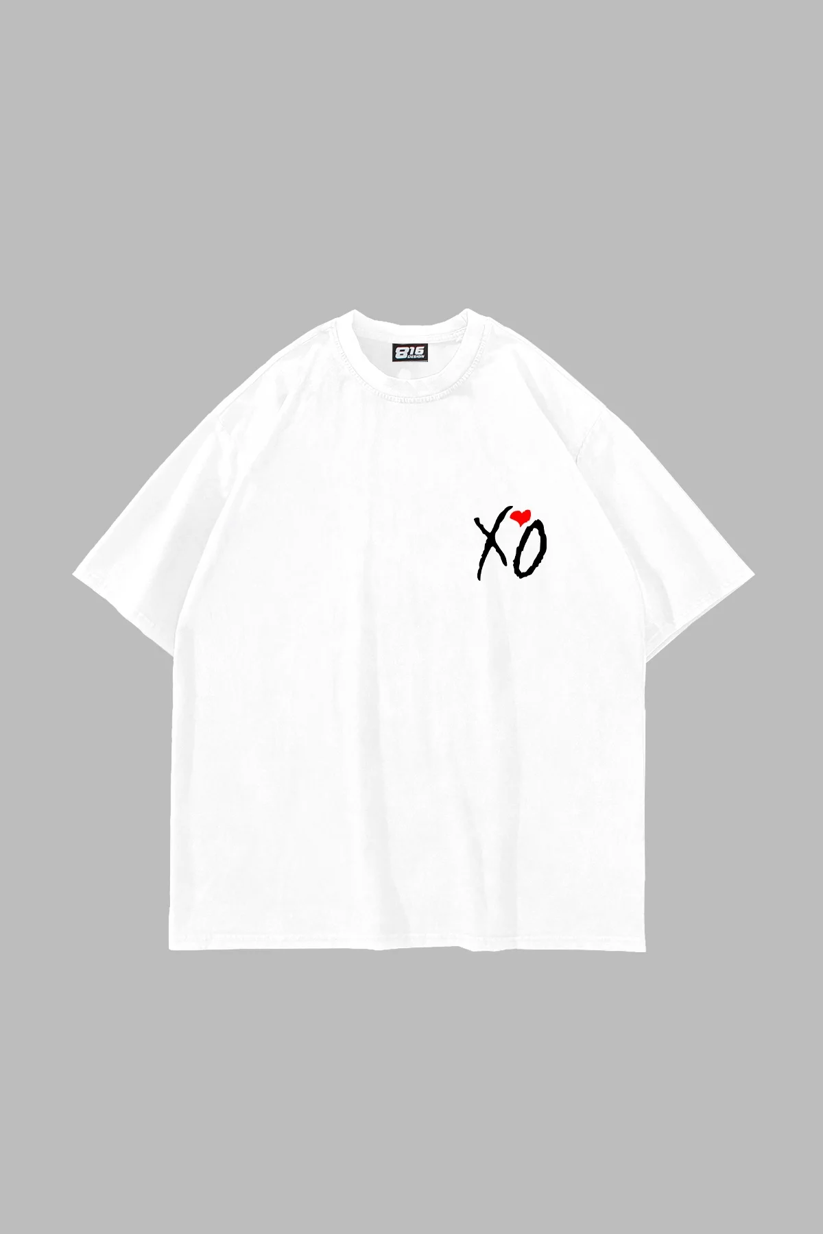 The Weeknd Baskılı Oversize Unisex Beyaz Tshirt