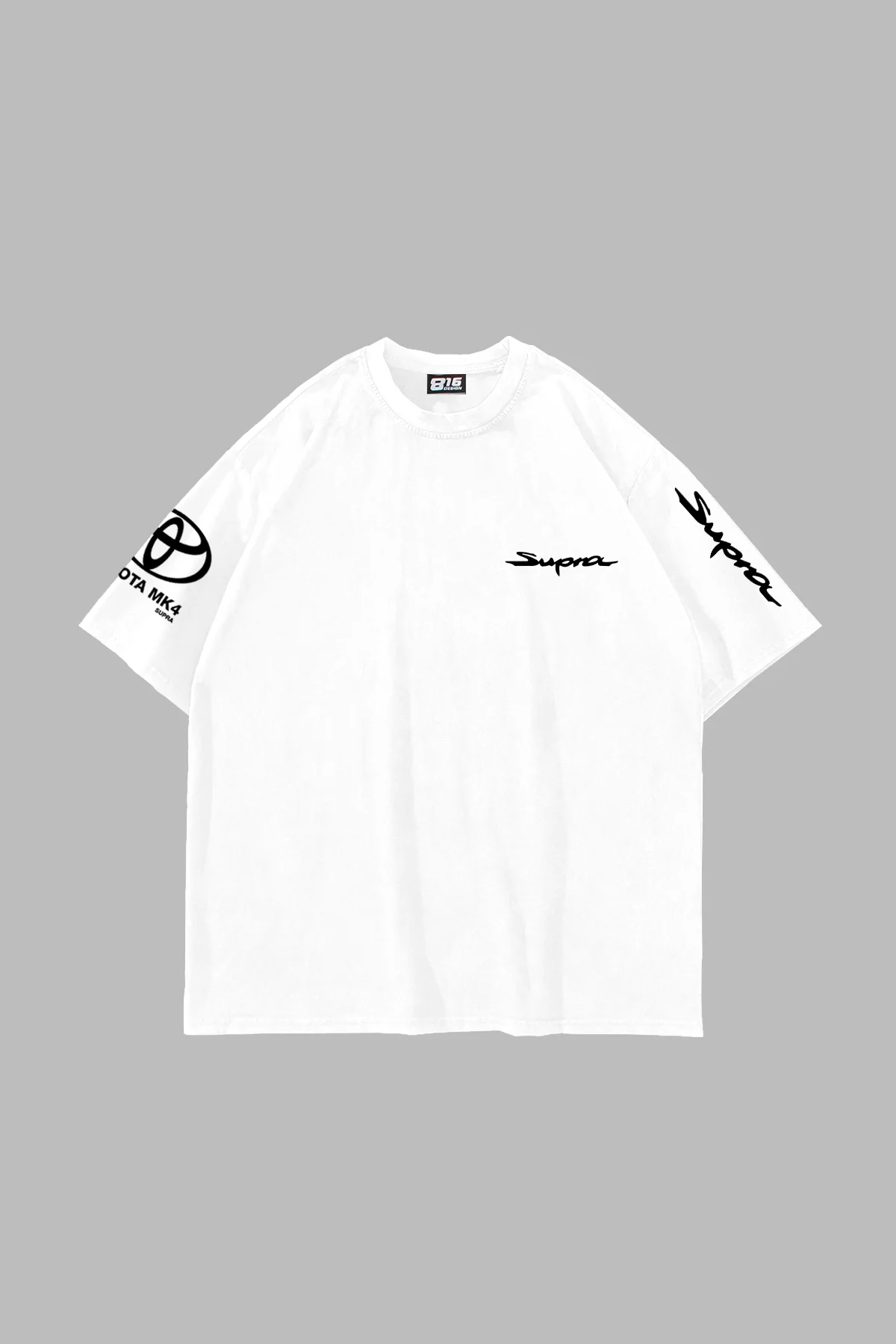 Masterpiece on Wheels Baskılı Oversize Unisex Beyaz Tshirt