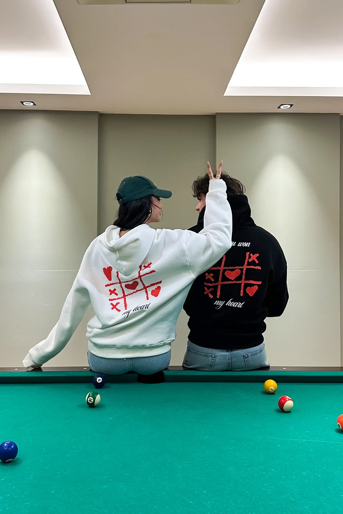 816 Locked Baskılı Oversize Unisex Beyaz Hoodie