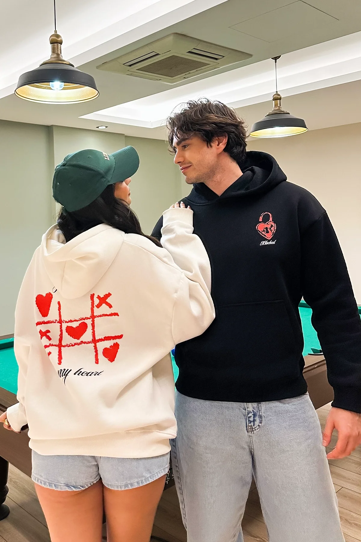 816 Locked Baskılı Oversize Unisex Siyah Hoodie