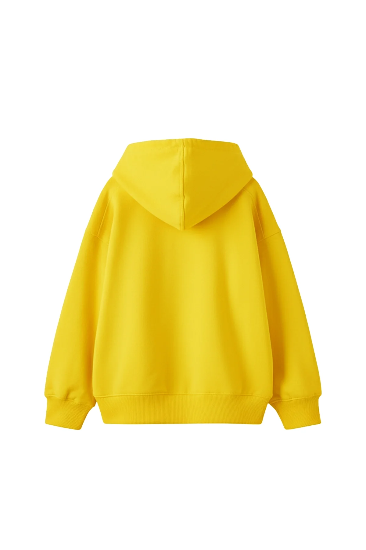 Basic Oversize Unisex Sarı Hoodie