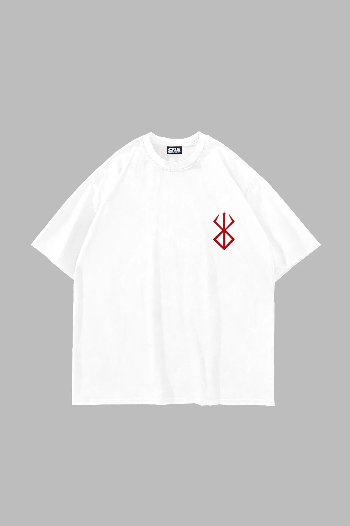 Berserk Dragon Slayer Baskılı Oversize Unisex Beyaz Tshirt