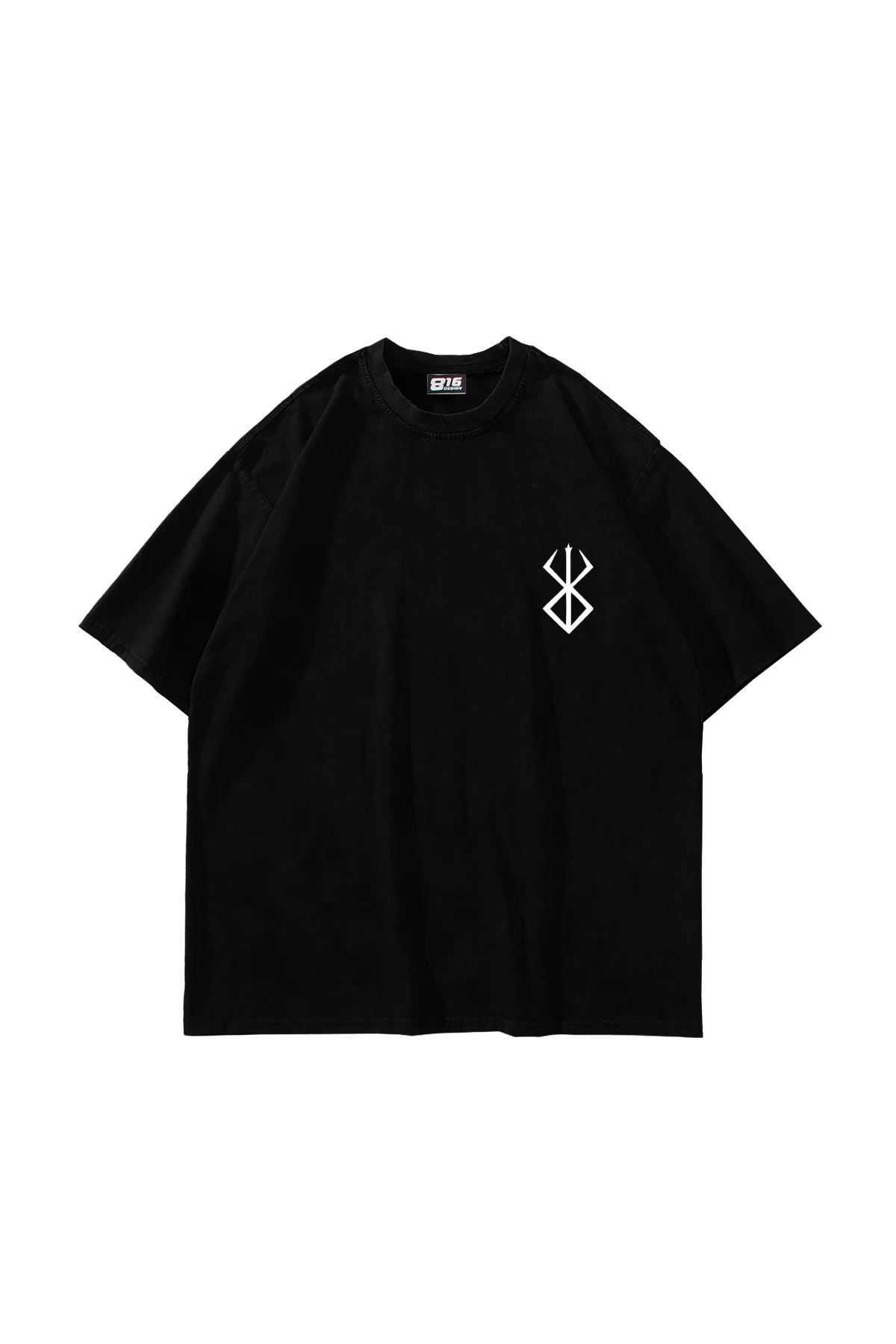 Black Swordsman Baskılı Oversize Unisex Siyah Tshirt