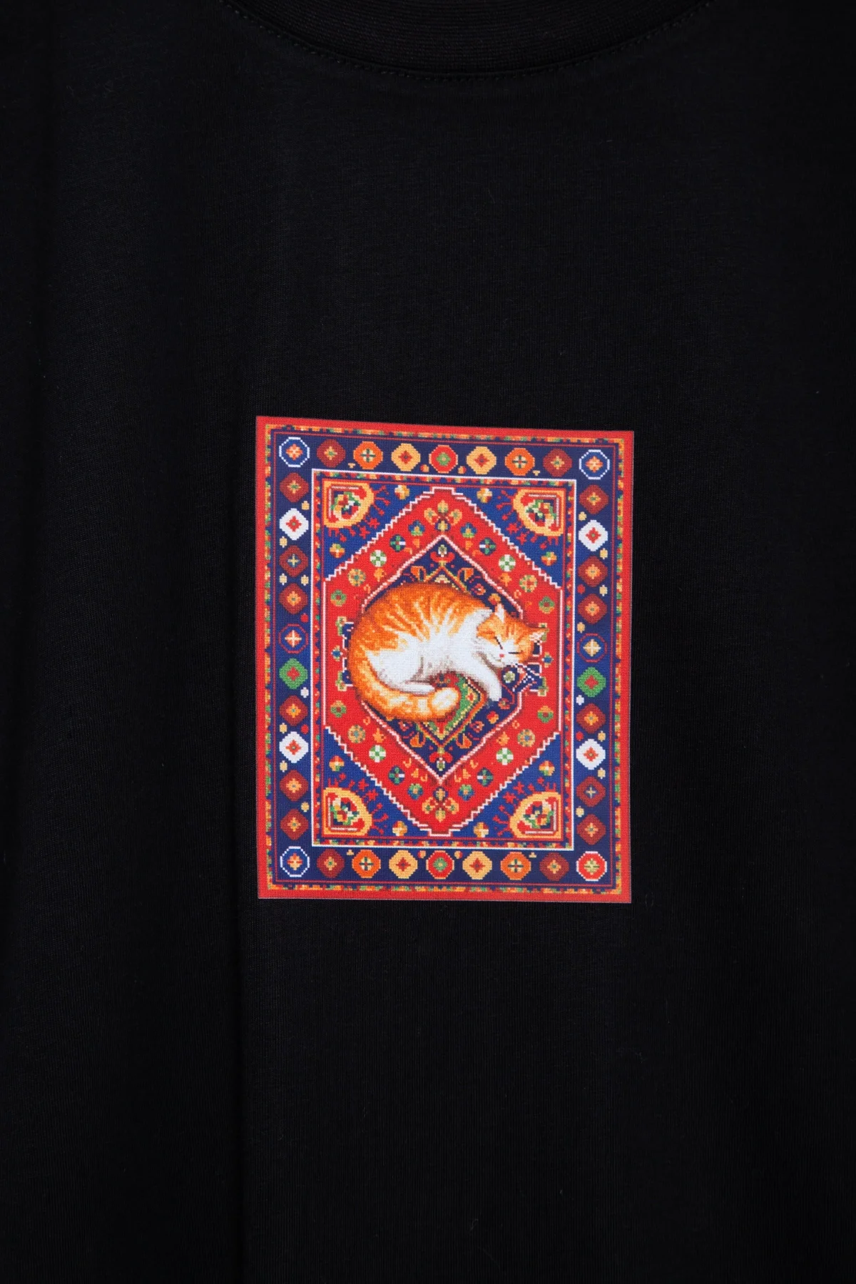 Everyone Love Cats Baskılı Oversize Unisex Siyah Tshirt