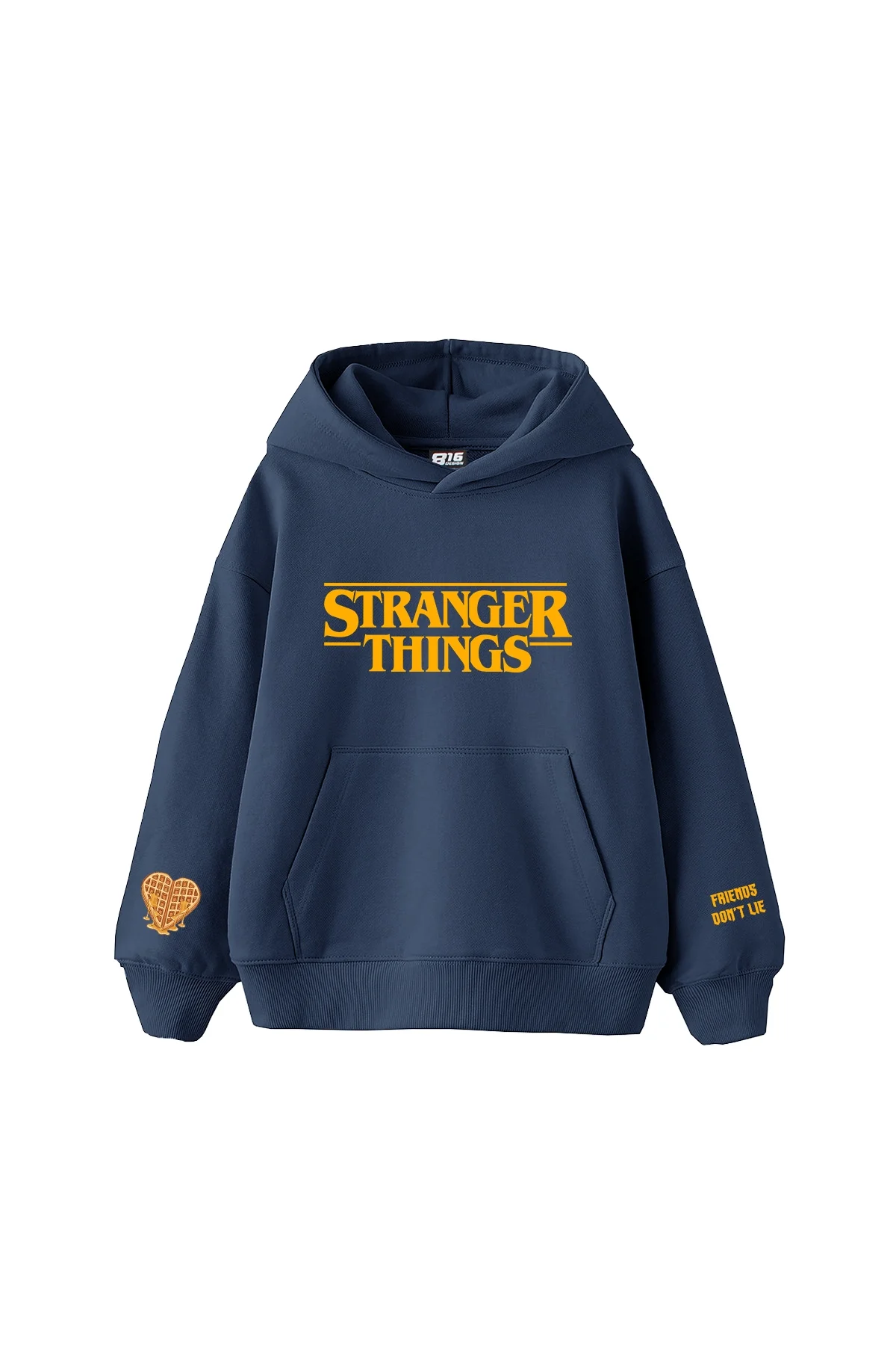 Friends Dont Lie Baskılı Oversize Unisex İndigo Hoodie