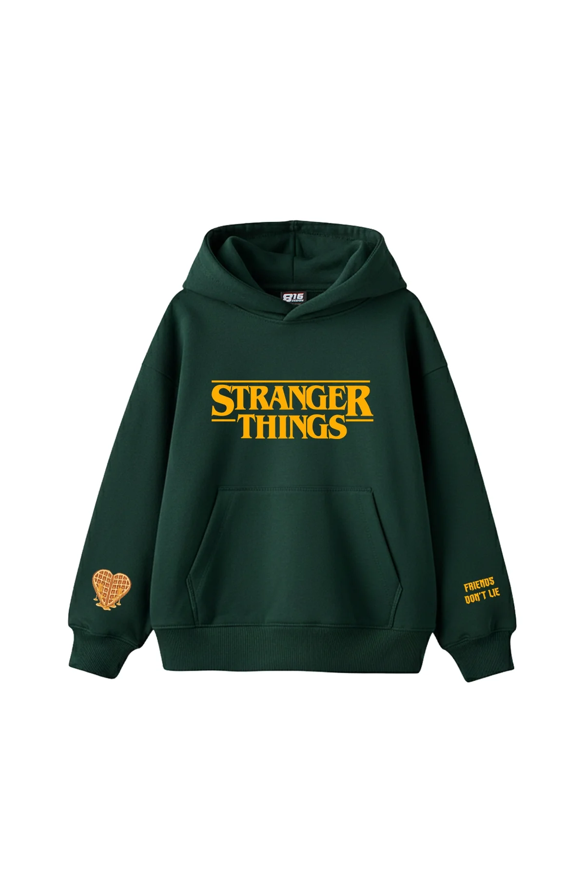 Friends Dont Lie Baskılı Oversize Unisex Koyu Yeşil Hoodie