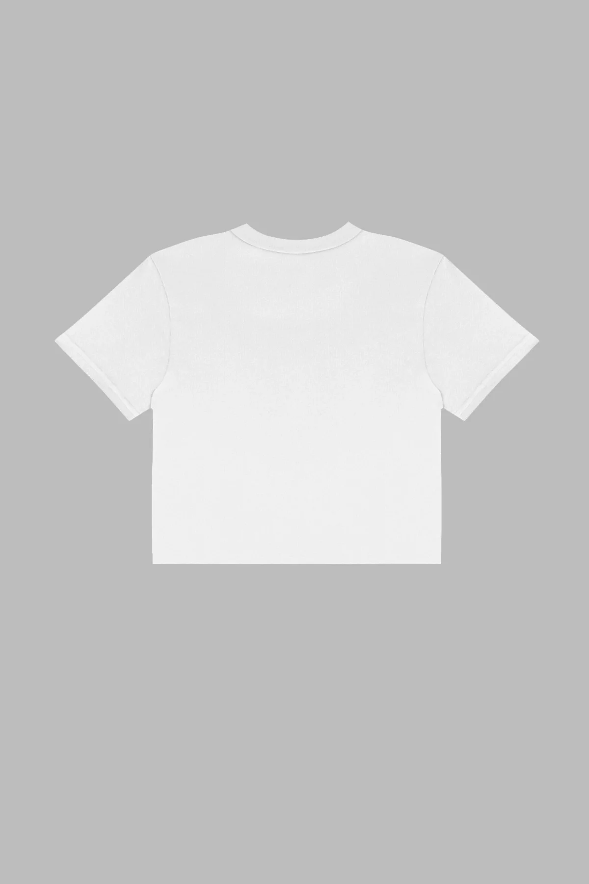 Hot Belt Baskılı Beyaz Crop Top