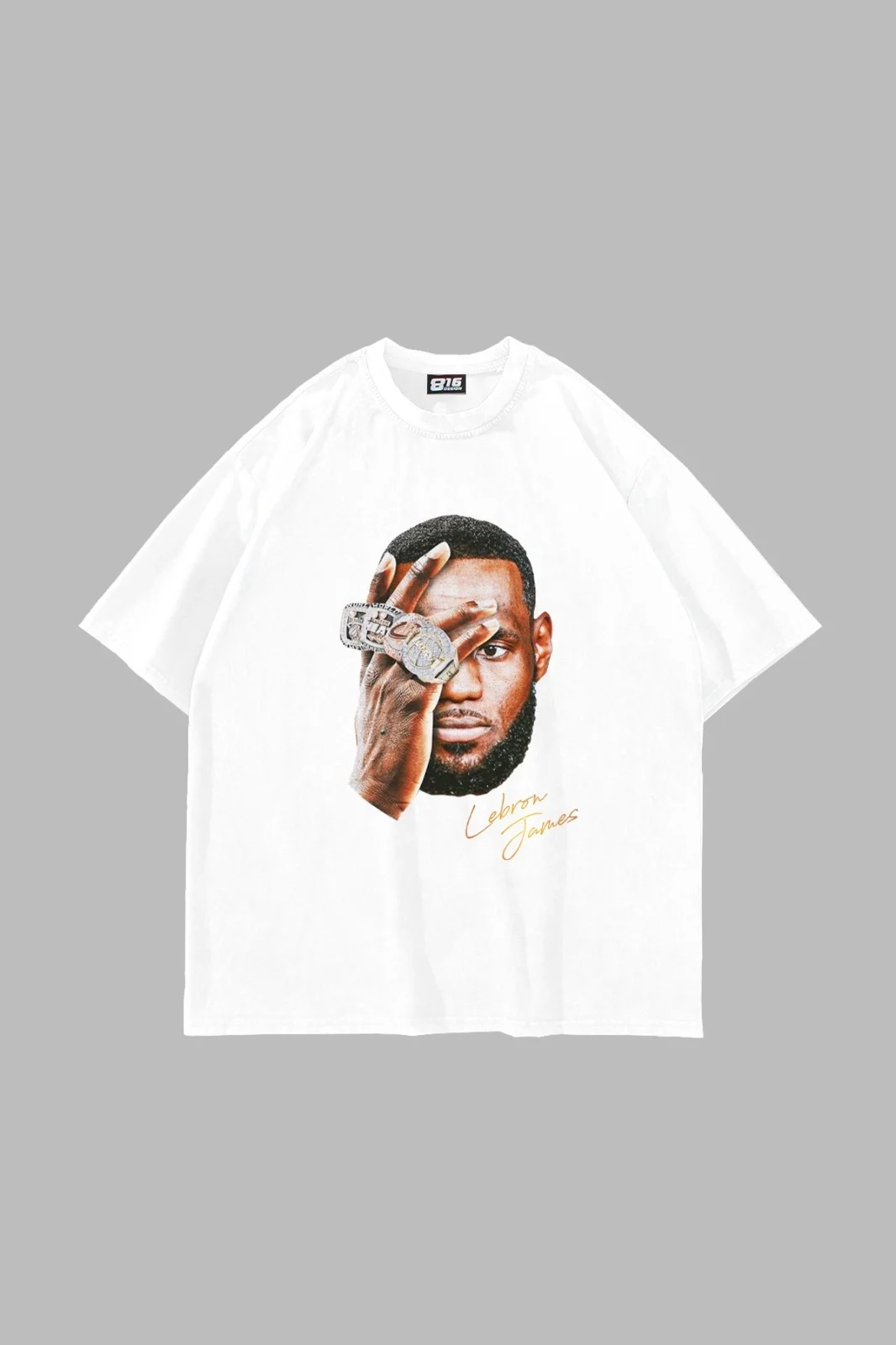 Lebron James Baskılı Oversize Unisex Beyaz Tshirt