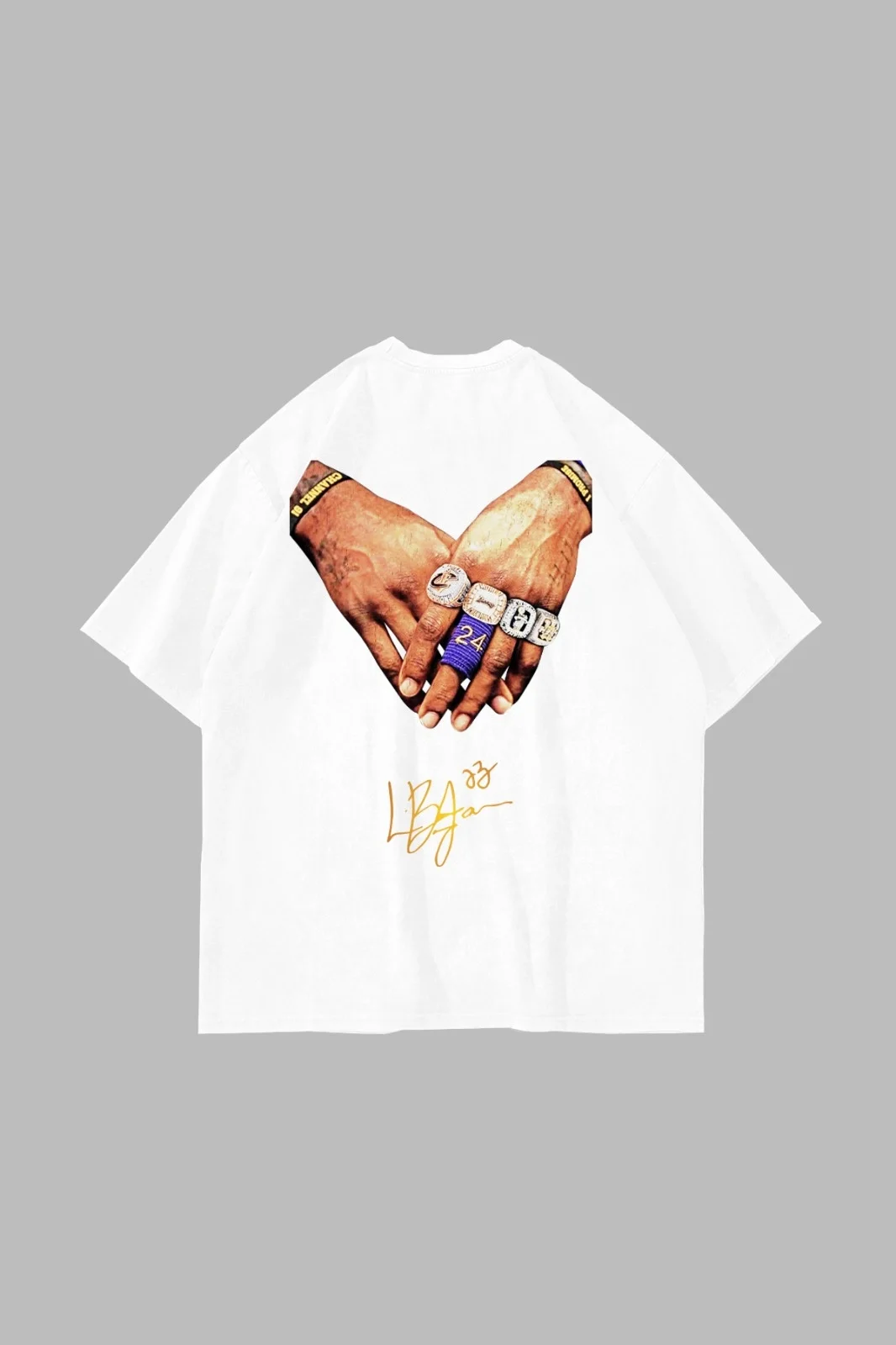 Lebron James Baskılı Oversize Unisex Beyaz Tshirt