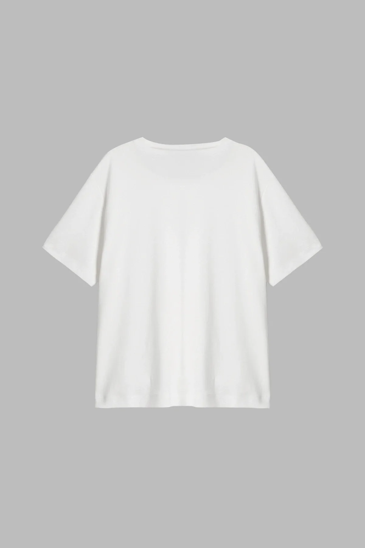 Mulberry Baskılı Relaxed Fit Beyaz Kadın Tshirt