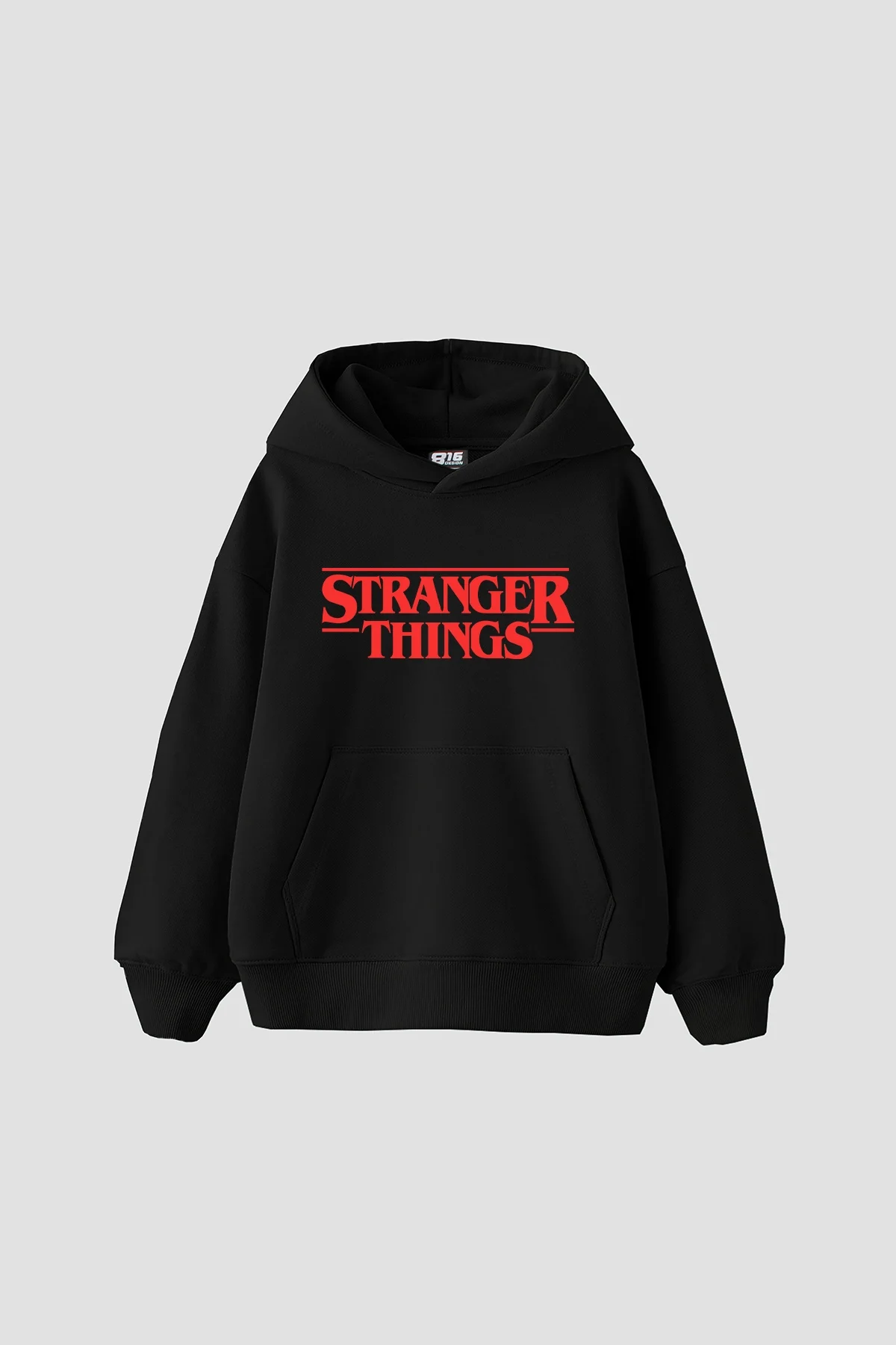 One Last Strange Baskılı Oversize Unisex Siyah Hoodie