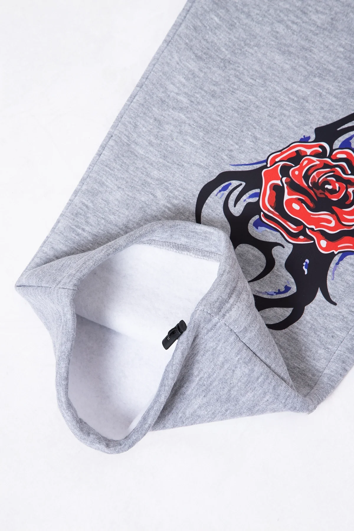 Premium Challenge Your Mind Wide Leg Erkek Gri Eşofman Altı