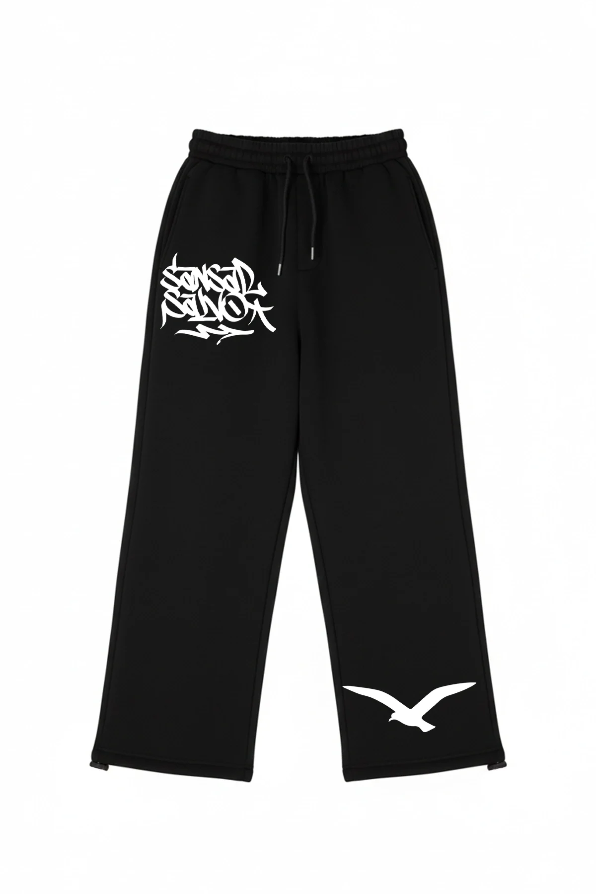 Premium Sansar Salvo Wide Leg Erkek Siyah Eşofman Altı