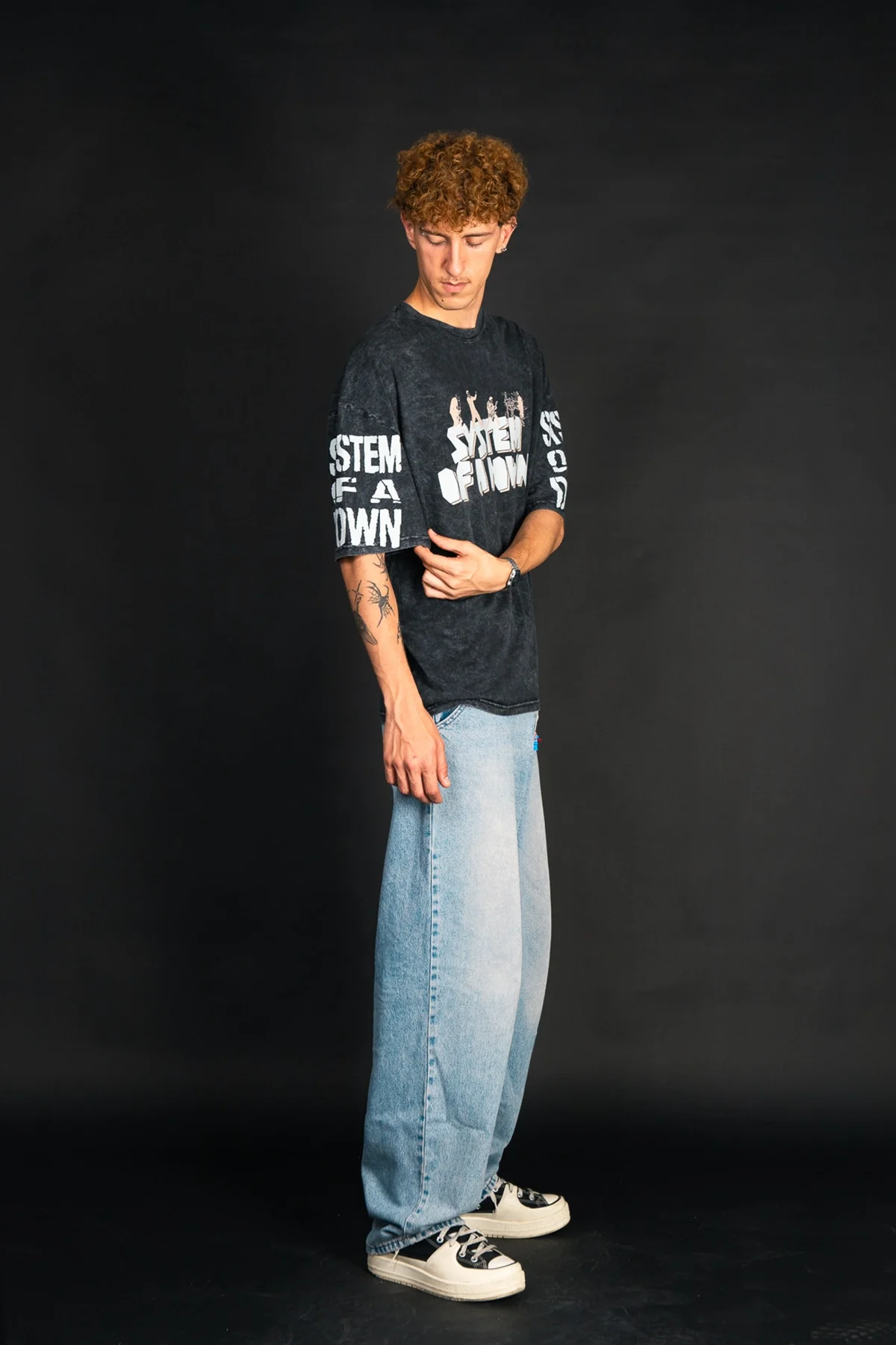 System of a Down Toxicity Vintage Yıkamalı Oversize Tişört