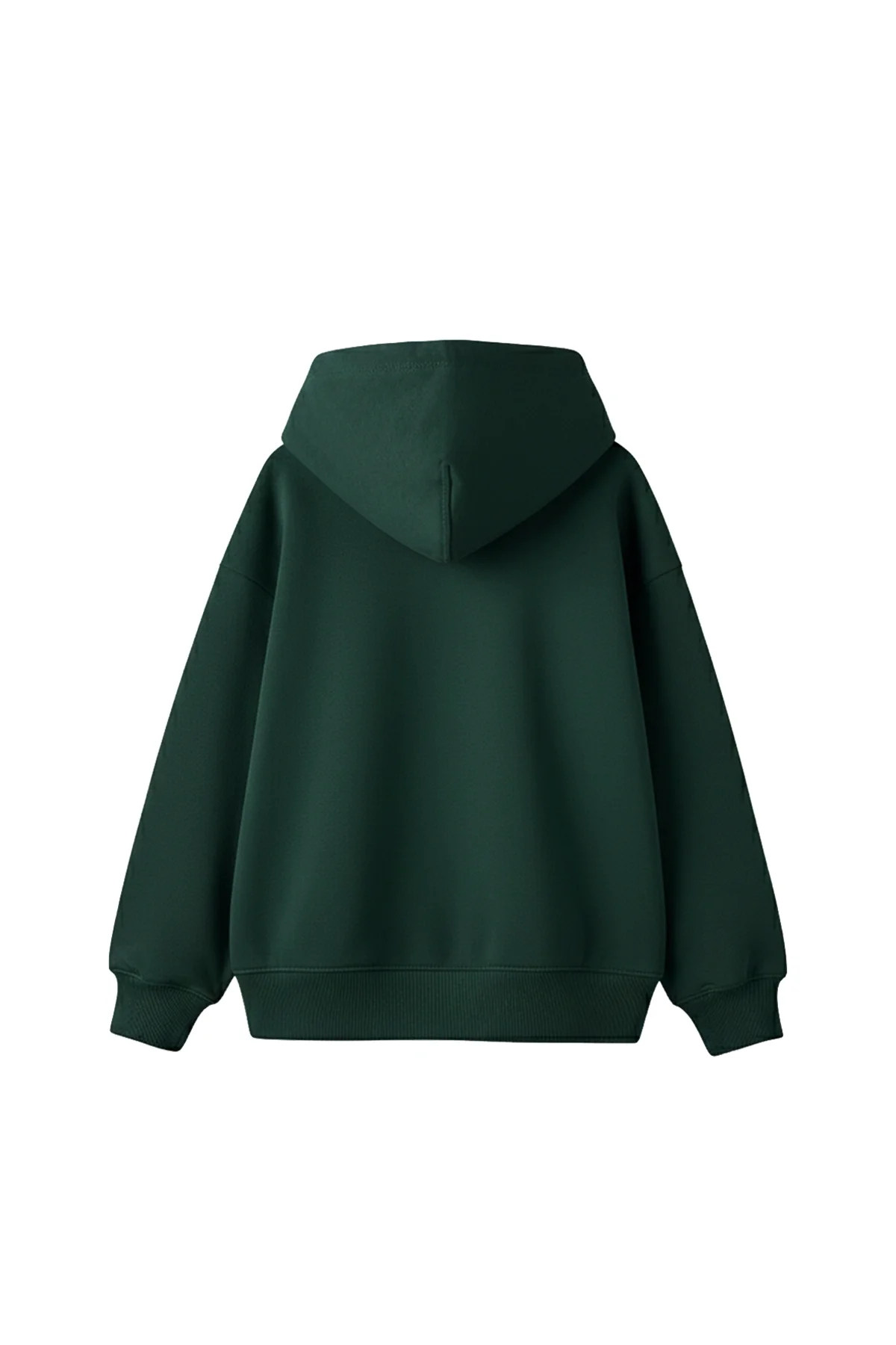 Upside Down Baskılı Oversize Unisex Koyu Yeşil Hoodie