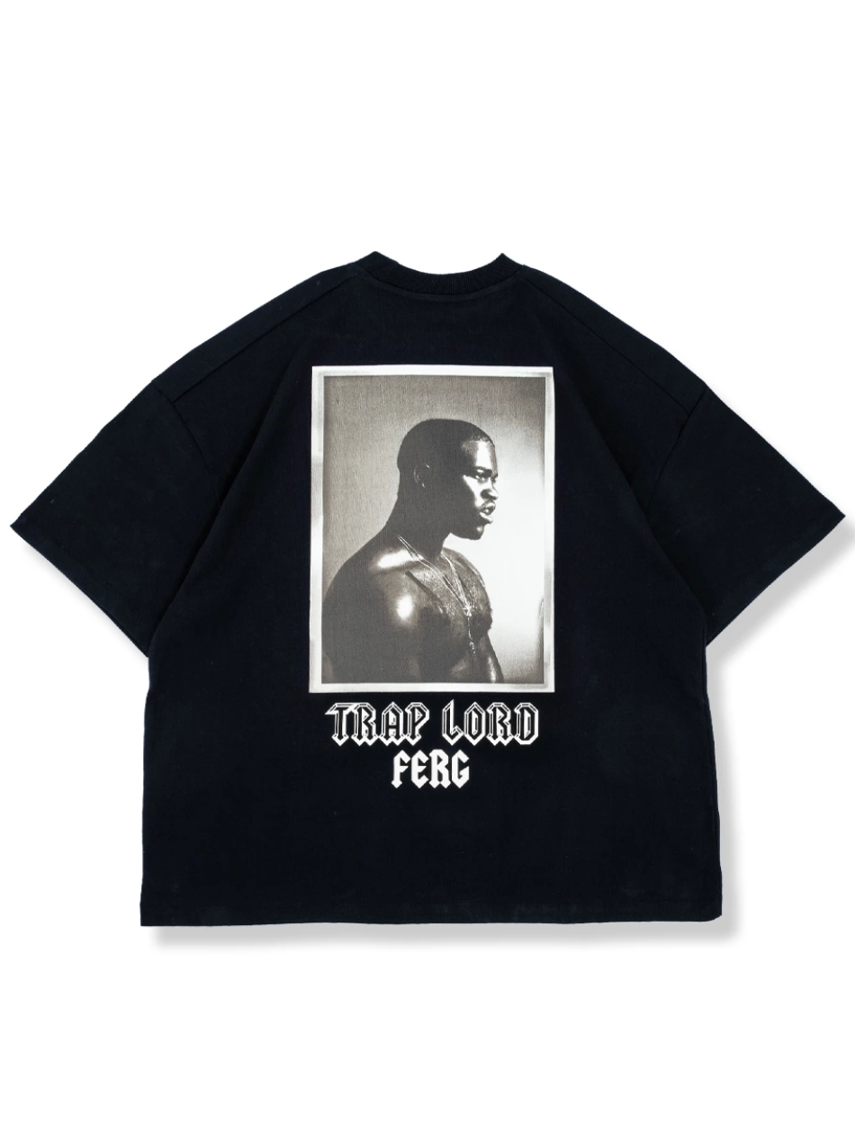 Trap Lord Sırt Baskılı Lacivert Unisex Oversize Tshirt