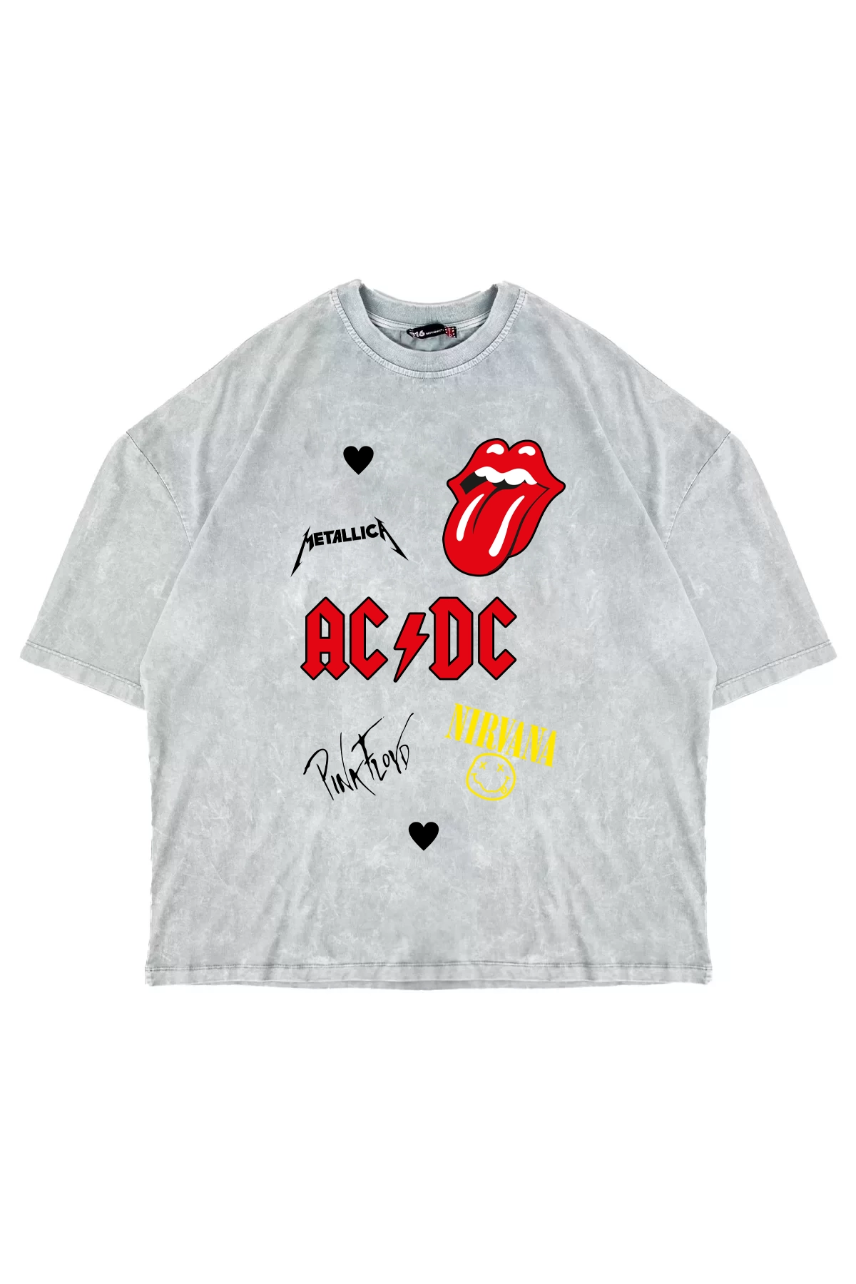 T-Shirt Donna Con Teschio Di Scheletro Che Suona La Chitarra Rock - Foto 13