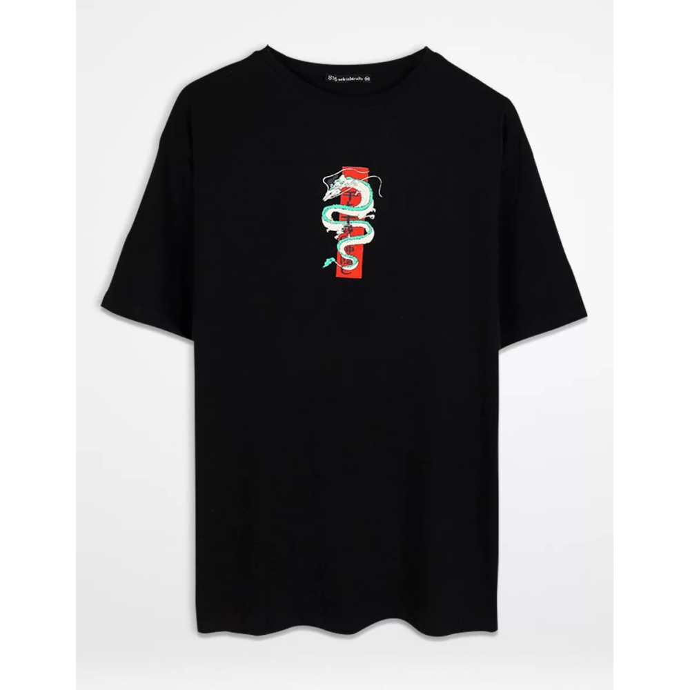 Spirited Away Siyah Oversize Unisex Tshirt