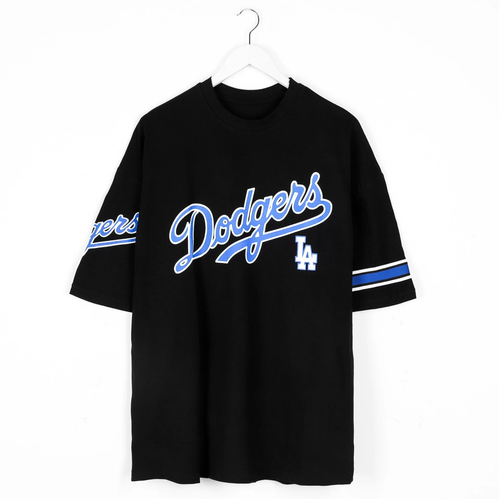 Dodgers LA Siyah Oversize Unisex Tshirt