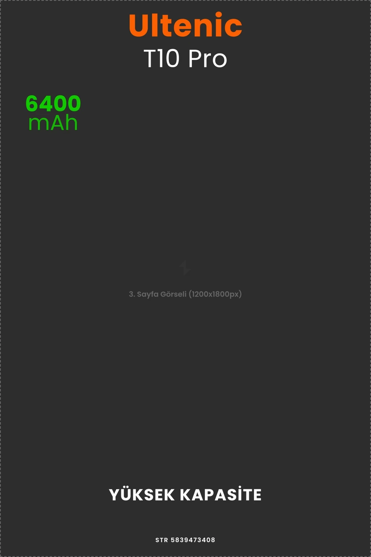 Ultenic T10 Pro 6400mAh Robot Süpürge Bataryası - Gerçek Kapasite, Maksimum Güvenlik