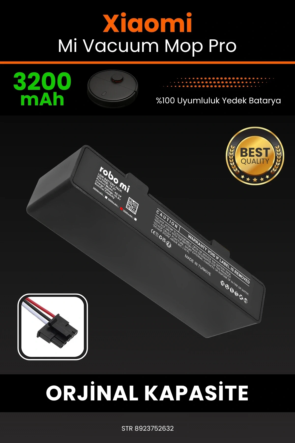 Xiaomi Mi Vacuum Mop Pro 3200mAh Robot Süpürge Bataryası - BOX