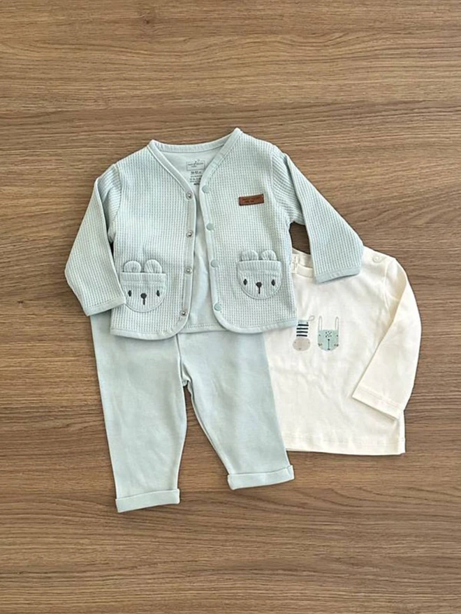 Erkek Bebek Takım 3lü Set