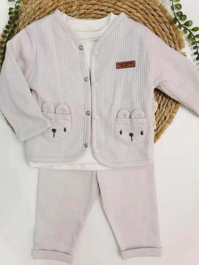 Sweet Melisa Erkek Bebek Takım 3lü Set