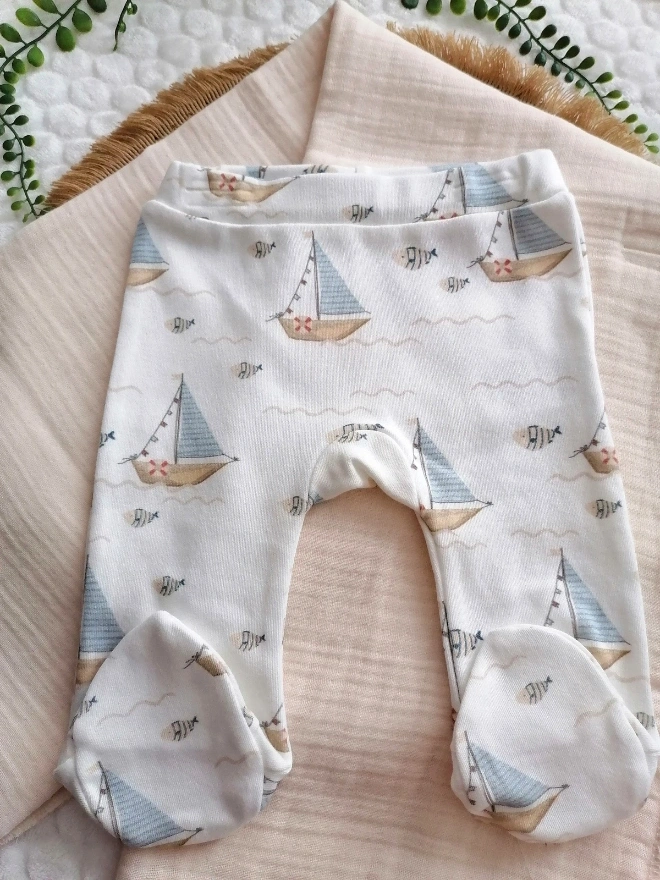 Gemi Balık Baskı Kruvaze 3 lü Set