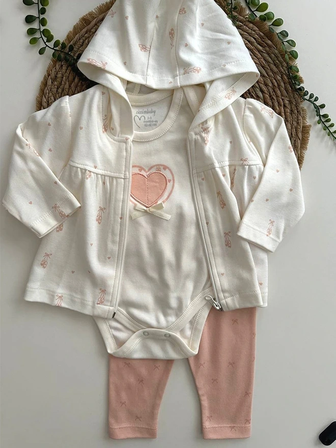 Ballerina Tale Kapşonlu 3lü Takım