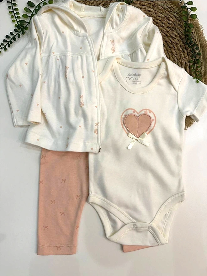 Ballerina Tale Kapşonlu 3lü Takım