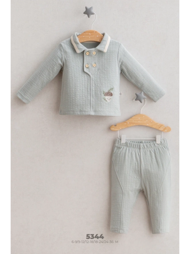 In the Woods Çift Düğmeli 2li Alt Üst Takım