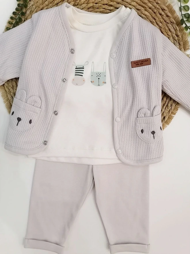 Sweet Melisa Erkek Bebek Takım 3lü Set