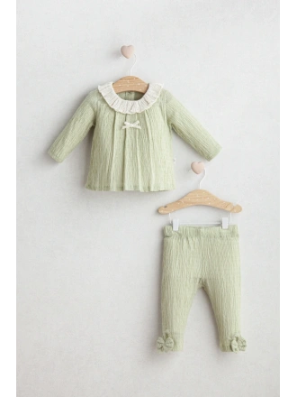 Love Of The Bowl Alt Üst Takım - Fırfırlı Yaka ve Fiyonk Detaylı