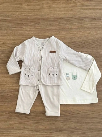 Erkek Bebek Takım 3lü Set