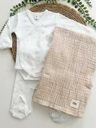 Yıldız Bulut Baskılı Battaniyeli Kruvaze Body