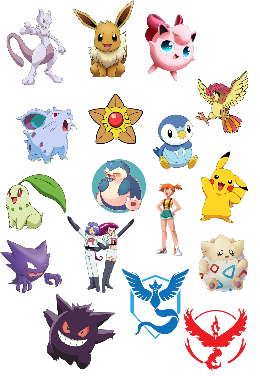 50 Adet Pokemon Sticker Set