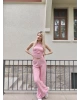 Pembe Omuz Detay Bürümcük Alt Üst Takım